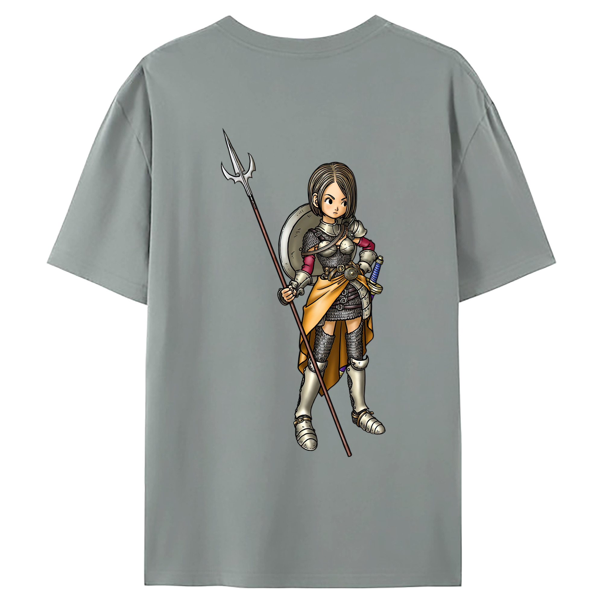 （画像用） ドラゴンクエスト Doragon Kuesuto Dragon Quest 綿100％ メンズ半袖Tシャツ（バックプリント） 通気性